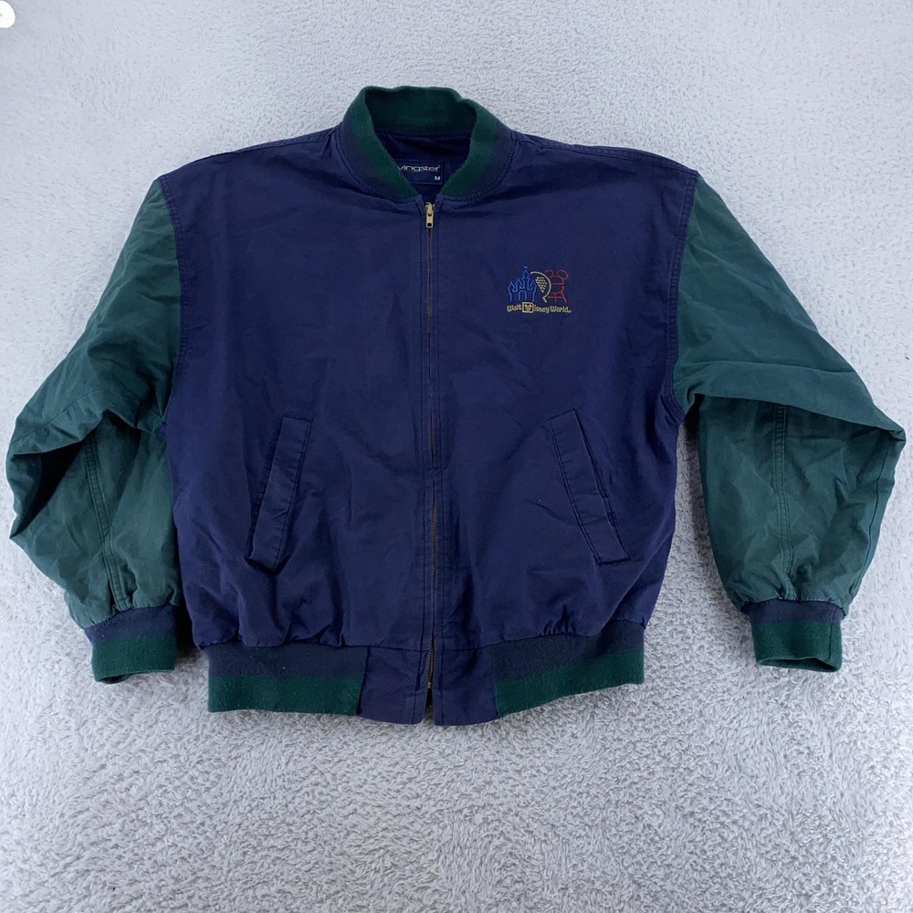 Vtg 90s Walt Disney World Sony Promo Bomber Jacket Mens M Colorblock Swingster‎